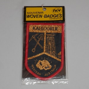 Vintage Souvenir Woven Patch, Badge, Kalgoorlie WA, New