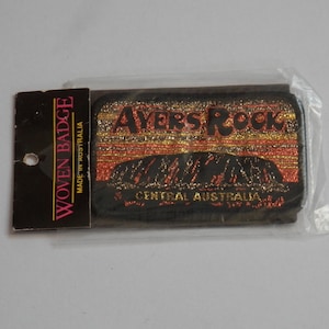 Vintage Souvenir Woven Patch, Badge, Ayers Rock NT, New