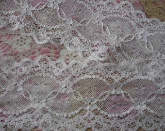 White lace, lace by the meter, wedding, wedding dress, shabby chic, polyester lace, lace, lingerie, 7.00 cm width.