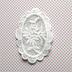 Applique dentelle fleurs, par 1 ou 2, applique fleurs, applique à coudre, applique dentelle, robe de mariée, lingerie, 9,50 cm de haut.