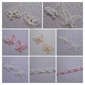 Mariposas blancas, mariposas de encaje, mariposa organza, mariposas rosas, shabby chic, lencería, boda, diadema, vestido de novia, mariposas