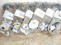Personalised Christmas stocking embroidered, grey stocking, first christmas, personalised stocking, name stocking, christmas gift, snowflake
