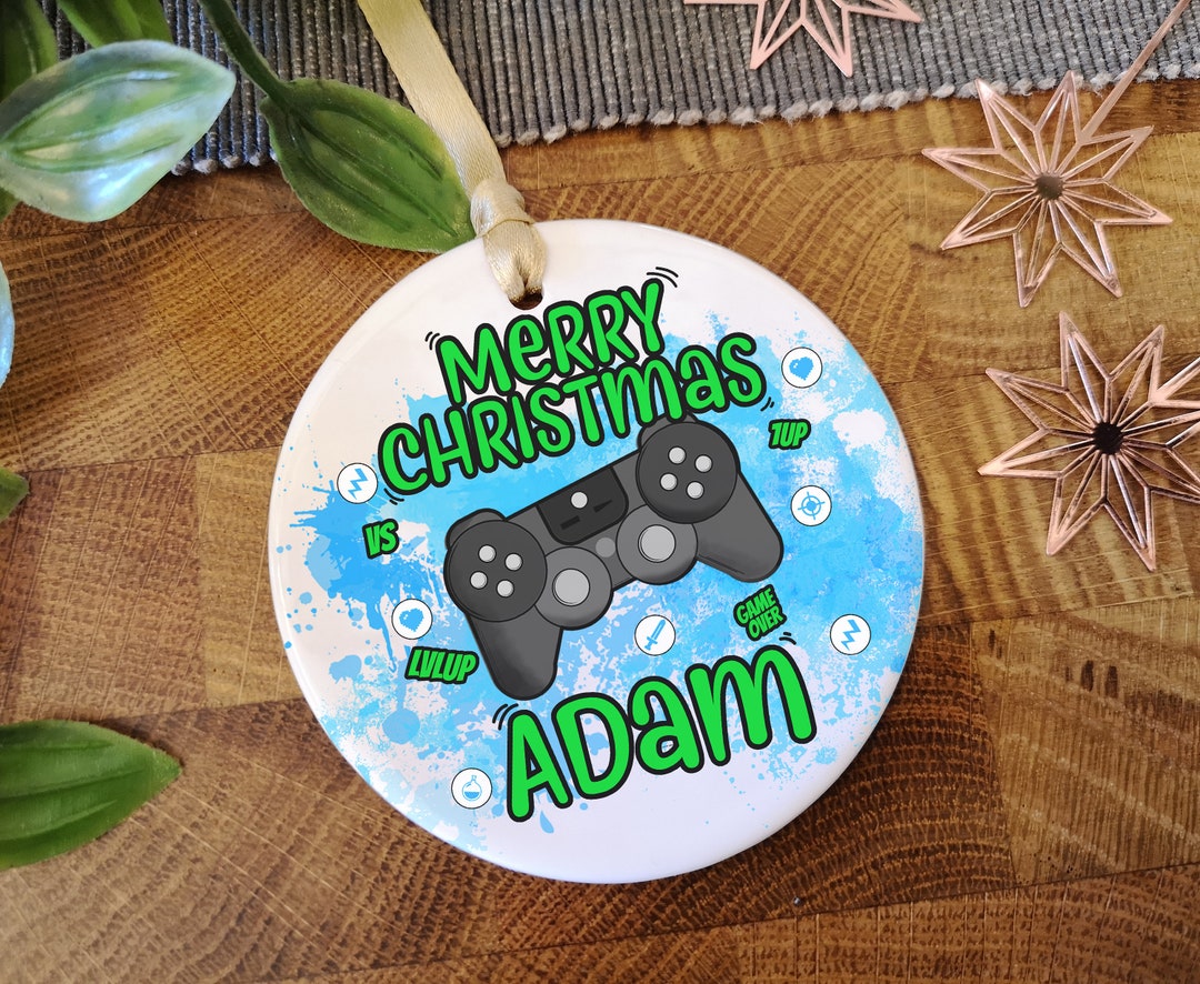 Personalised Gamer Gaming Christmas Tree Ornament Decoration Etsy