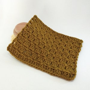 Washable zero waste organic cotton sponge dishcloth moss green 14x12 cm