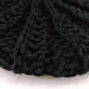Tawashi in hemp and organic cotton 12 cm black image 5