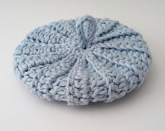 Cotton and lyocell tawashi 11 cm smoke blue