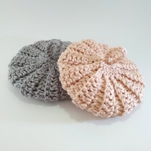 2 zero waste wasbare spons tawashis in satijnkatoen 9 cm roze en grijs