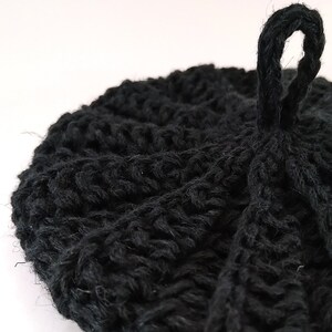 Tawashi in hemp and organic cotton 12 cm black image 4