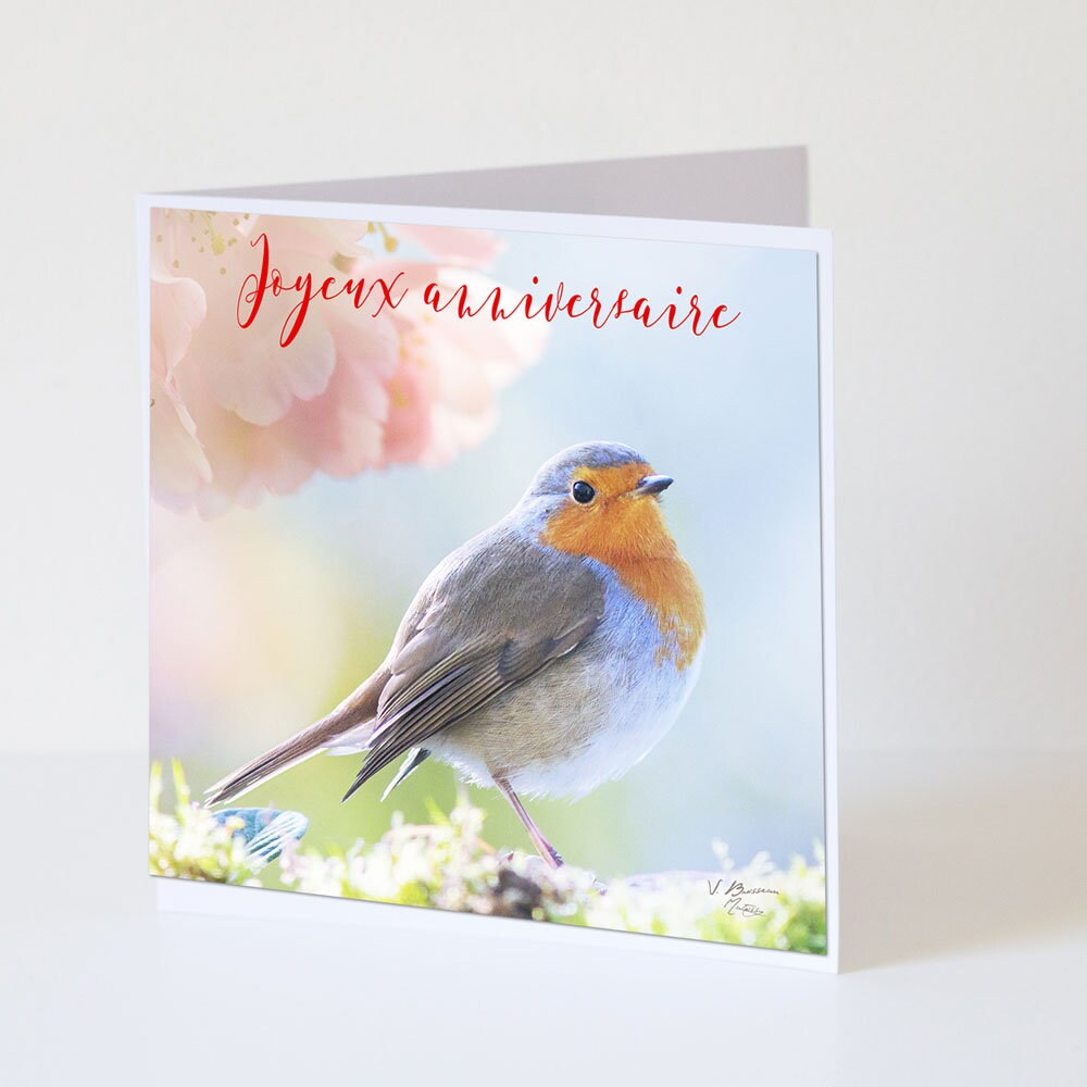 Carte Joyeux Anniversaire Oiseau Personnalisable Carte Etsy India