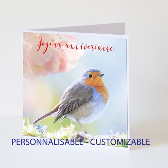 Carte Joyeux Anniversaire Oiseau Carte Anniversaire Oiseau Etsy