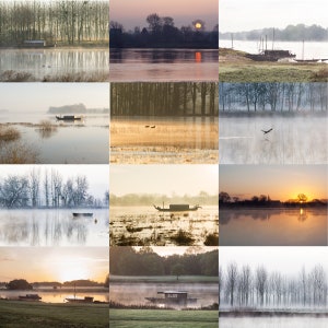 Photographie art paysage vallee de la Loire, bateau de Loire dans la lumiere, paysage Loire, fleuve, barque, ambiance eau, image 7