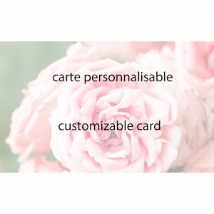 Carte anniversaire pétale de fleur de pivoine, impression de fleur, carte anniversaire personnalisable, prénom et âge, image 6