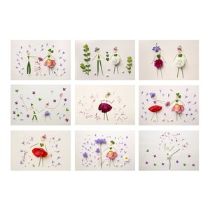 Carte anniversaire pétale de fleur de pivoine, impression de fleur, carte anniversaire personnalisable, prénom et âge, image 7
