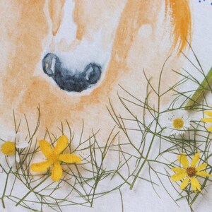 Portrait poney, impression aquarelle poney avec des fleurs , decoration chambre enfant, IMPRESSION aquarelle cheval, poney, image 5