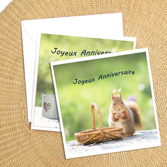 Une Carte Anniversaire Photo Ecureuil Roux Personnalisable Etsy Une Carte Anniversaire Photo Ecureuil Roux Personnalisable Etsy