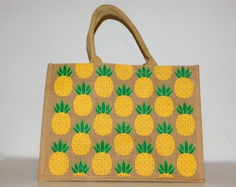 Sac à shopping  Tropical ananas de jute