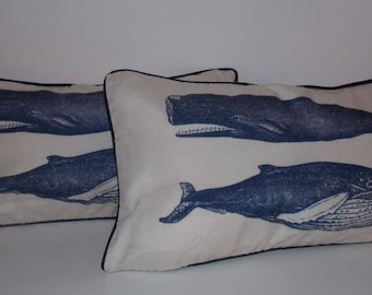 Set 2 Coussins baleines vintage