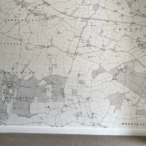 Custom Map Wallpaper - Bespoke Historical Map Wallpaper Mural of Any ...