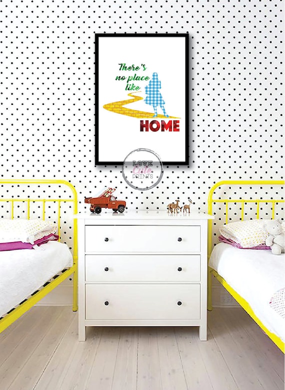 Printable Wizard Of Oz Poster No Place Like Home Wall Decor Gift For Kids Disney Room Decor