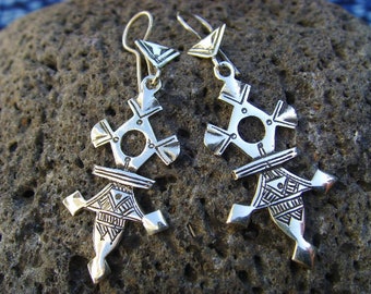 Boucles d'oreilles touareg en argent - croix d'Iferouane - tgears15