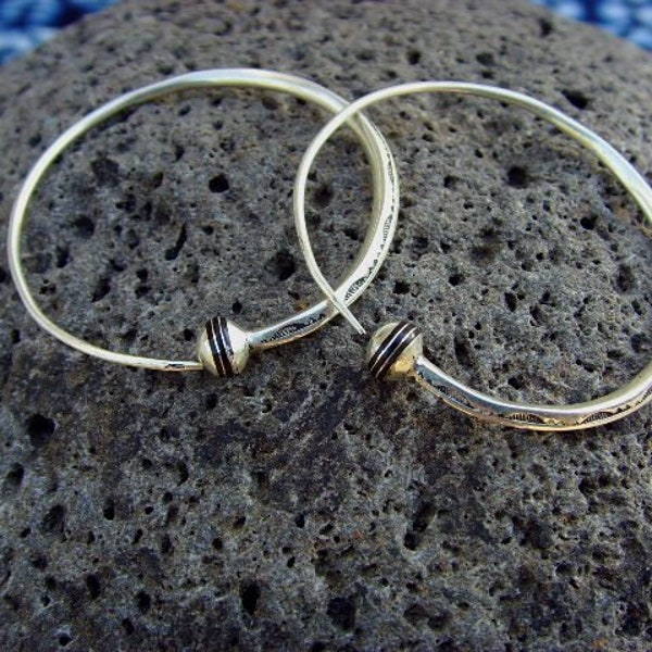 Tuareg silver hoop earrings - tgears21