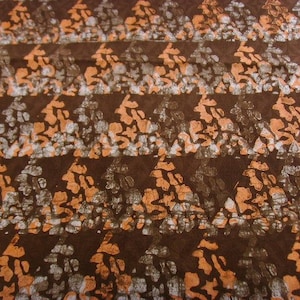 Coupon tissu patchwork 60x50cm marron, saumon, blanc PBKBZ17 image 1