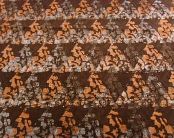 Patchwork fabric coupon 60x50cm - brown, salmon, white - PBKBZ17