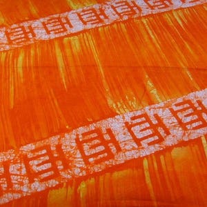 Batik au mètre orange/jaune motif Hwemudua bkbz39 image 1