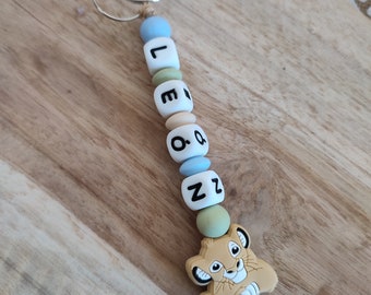 100% Disney silicone key ring - sienh lion - matching the personalized Simba silicone pacifier clip
