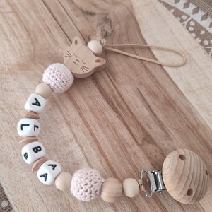 Clip per ciuccio cuore personalizzato clip per ciuccio in silicone in legno regalo di nascita accessori per bambini personalizzati creazione immagine 9