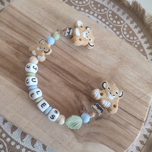 100% Disney silicone pacifier clip lion rattle personalized Simba silicone pacifier clip Disney lion king pacifier clip image 5