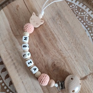 Clip per ciuccio cuore personalizzato clip per ciuccio in silicone in legno regalo di nascita accessori per bambini personalizzati creazione immagine 4