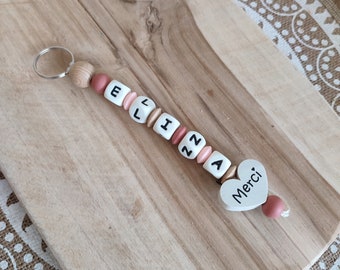 Personalized first name key ring - silicone key ring - key ring - personalized gift - happy grandpa's birthday