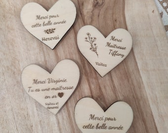 Magnets aimante personnalisée pour frigo - aimant personnalisée en bois gravure laser professionnel - idées cadeaux a offrir petit budget