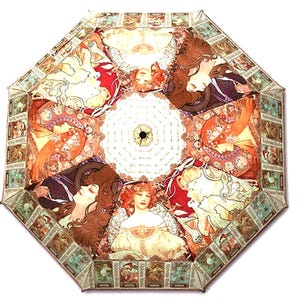 Umbrella / Parasol - Foldable - MUCHA Painter - The Four Seasons