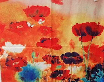 Wool and Viscose Stole - POPPY