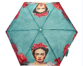 MINI Parapluie Pliable - Manuel - Peintre Frida KAHLO - Autoportrait Floral