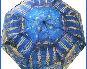 Umbrella - Foldable - Painter Van-Gogh - The starry night over the Rhône