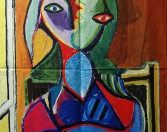 Stola in Lana e Viscosa - Picasso - Donna seduta