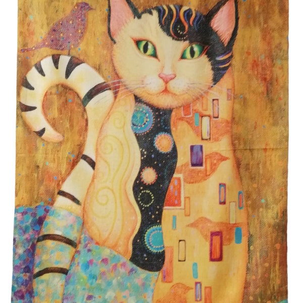 Étole Laine et Viscose - KLIMT - Le chat