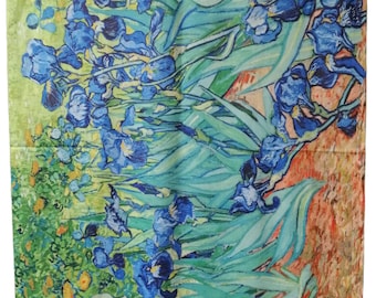 Wool and Viscose Stole - VAN GOGH - The Irises
