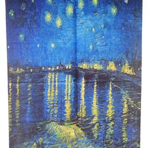 Wool and viscose stole - VAN GOGH - Starry Night over the Rhône (near Arles)
