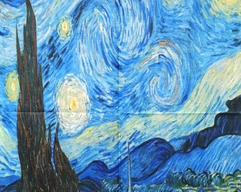 Wool and Viscose Stole - VAN GOGH - The Starry Night