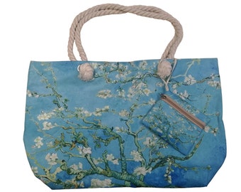Einkaufstasche / Strandtasche - Van-Gogh Der blühende Mandelbaum