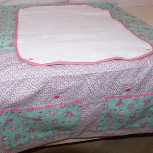changing mat cover with pockets "Fox, hedgehog"