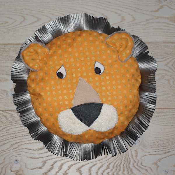 coussin éveil bébé multitexture, lion