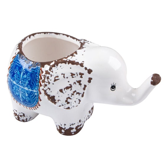 Elephant Plant Pot White Elephant Planter Pot Ceramic Etsy