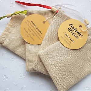 Lot sachets à thé lavables, sachets à thé réutilisables, petits sachets en chanvre