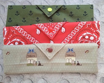 Portaposate portatile, realizzato in cotone, disponibile in diversi colori.