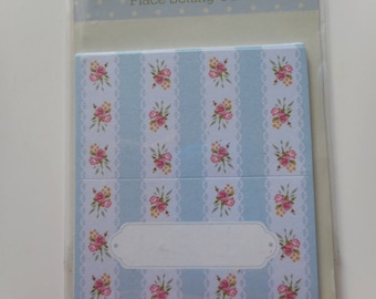 Tags - set of 12 beautiful placing cards cardboard flower